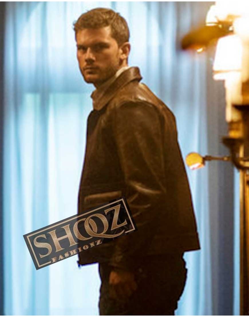 Treadstone Jeremy Irvine (John Randolph Bentley) Brown Leather Jacket